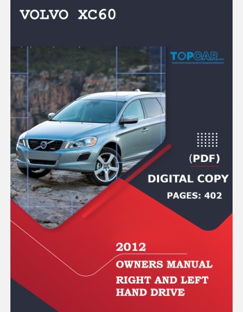 2012 volvo xc60 owners manual lhd & rhd